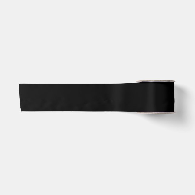 Solid black satin ribbon (Front)