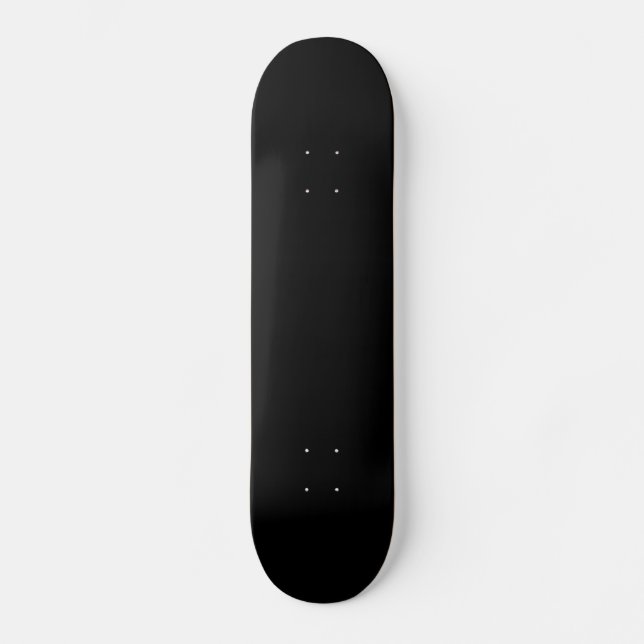Solid Black Skateboard Deck (Front)