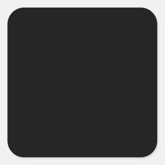 Solid Black Square Sticker | Zazzle.com