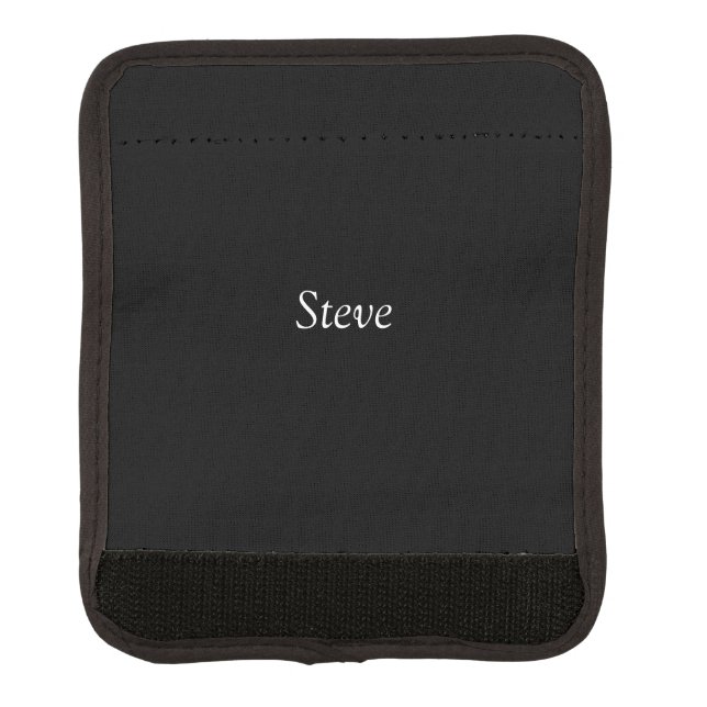 Solid Black Template Luggage Handle Wrap (Front)