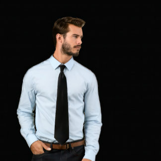 Solid Black Tie