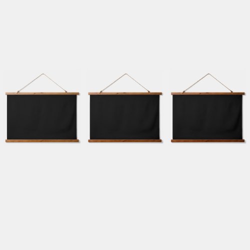 Solid Black WFH background screen backdrop Three Hanging Tapestry