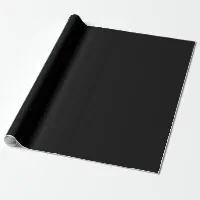 Solid black wrapping paper - matte, glossy, linen