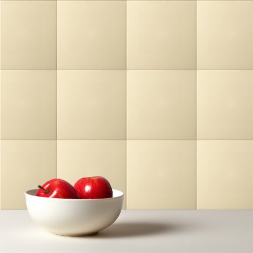 Solid blonde beige ceramic tile