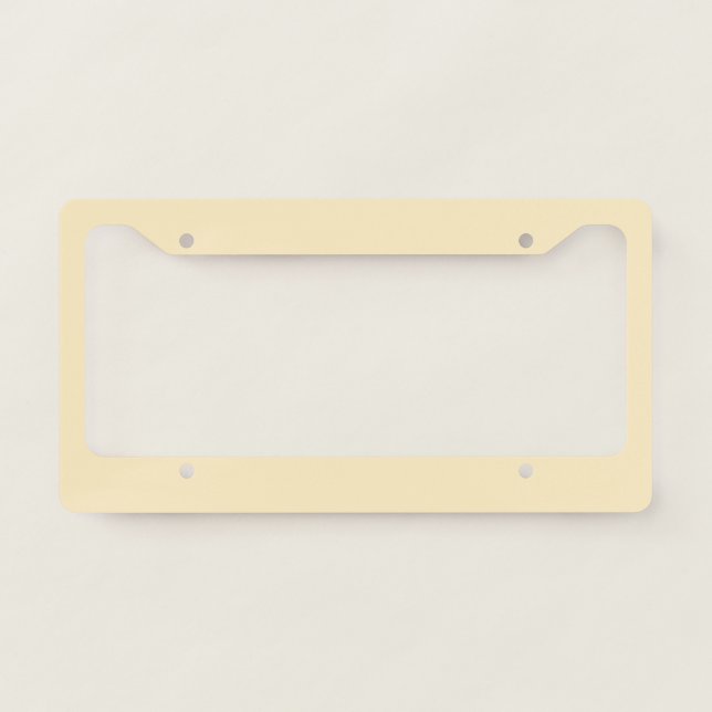 Solid blonde beige license plate frame (Front)