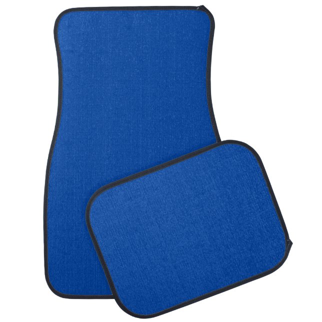 Solid Blue Car Floor Mat (Set)