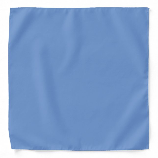  Solid Blue Grooms Groomsmen Wedding Pocket Square Bandana (Front)