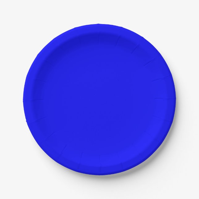 Solid Blue Paper Plates (Front)