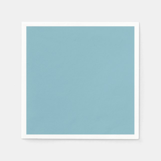 Solid Blue Pastel Tone Minimalist Professional Napkins (Front)