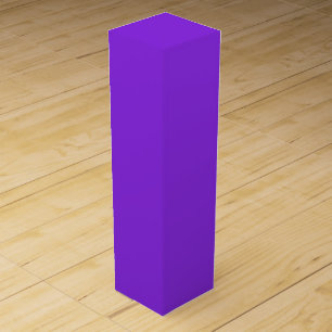 Solid Blue Purple Minimalist Plain Modern Wine Box