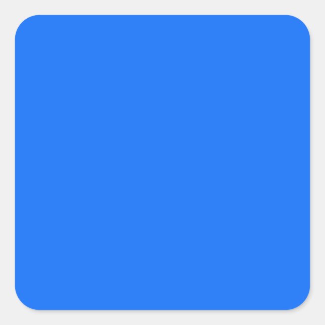 solid blue solid background color Template Square Sticker (Front)