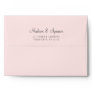 Solid Blush Pink Pastel Wedding 5x7 Envelope