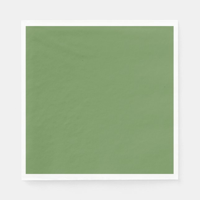 Solid Boston fern rustic green Napkins (Front)