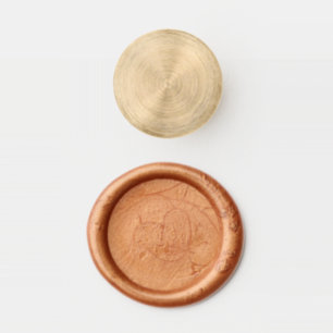 Solid Brass Wax Stamper, Coffee Gold Wax Beads Wax Seal Stamp