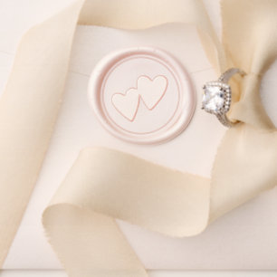 Solid Brass Wax Stamper for modern Wedding.