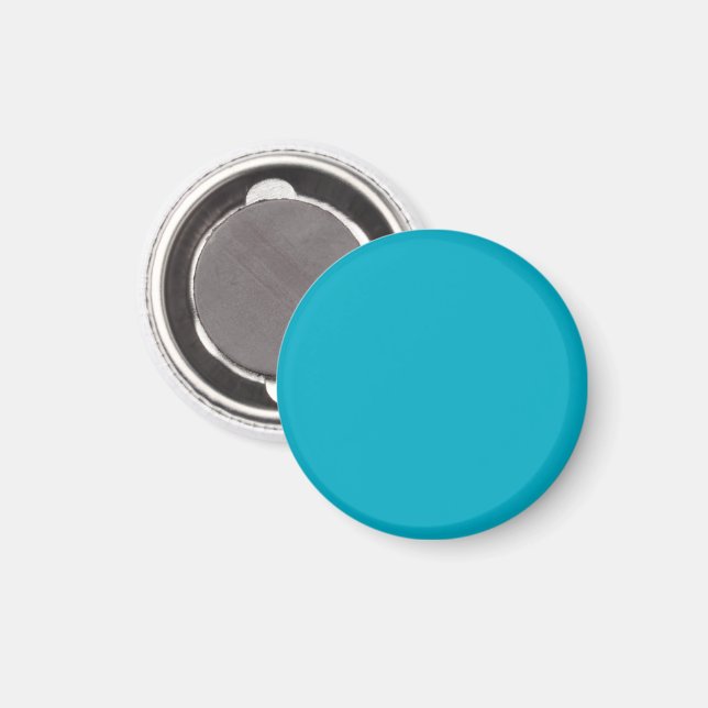 Solid bright blue background with a smooth texture magnet (Front/Back)