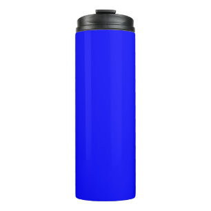 Solid Bright Blue Color Minimalist Plain Thermal Tumbler