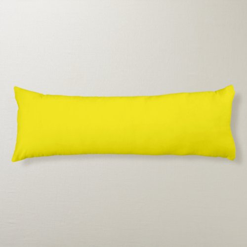 Solid bright canary yellow body pillow
