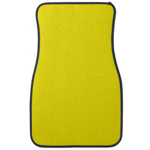 Solid bright canary yellow car floor mat