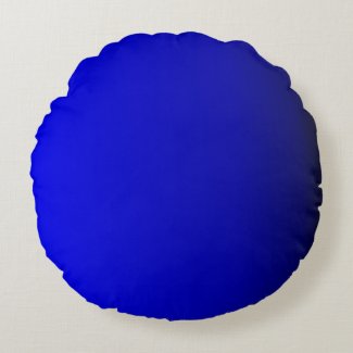 Solid Bright Cobalt Blue Round Pillow