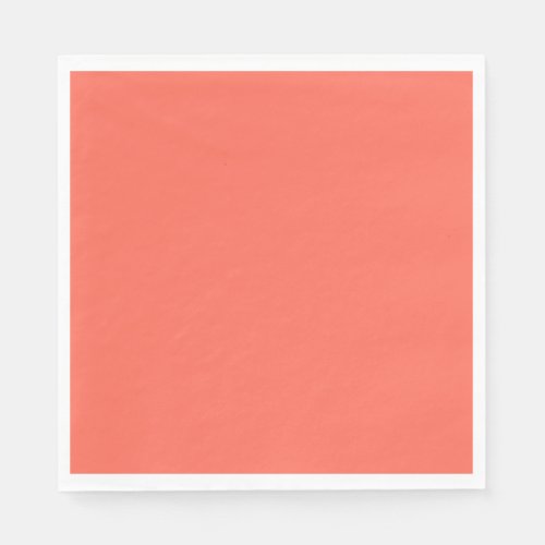 Solid bright coral napkins