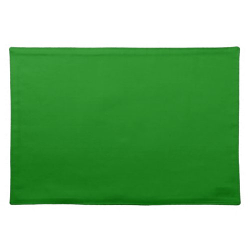 Solid bright green cloth placemat