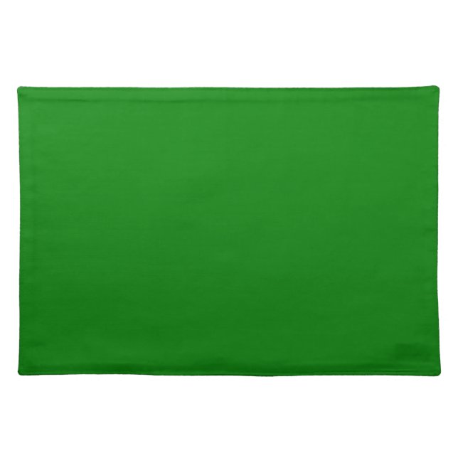 Solid bright green cloth placemat (Front)