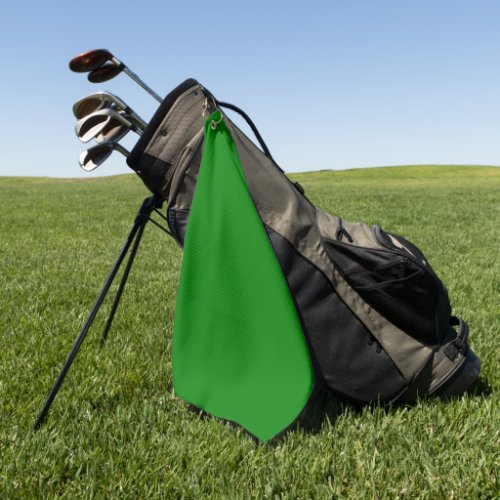 Solid bright green golf towel