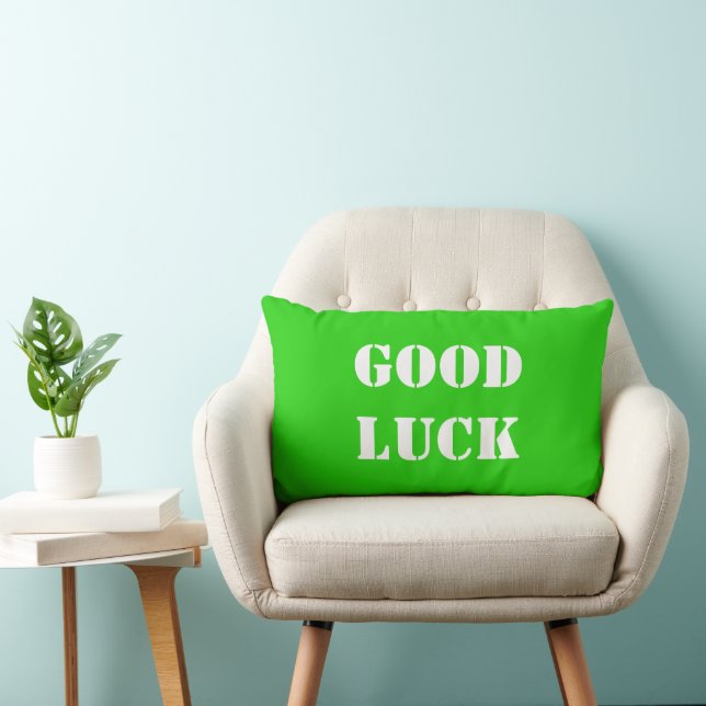 Solid Bright Green Lumbar Pillow (Chair)