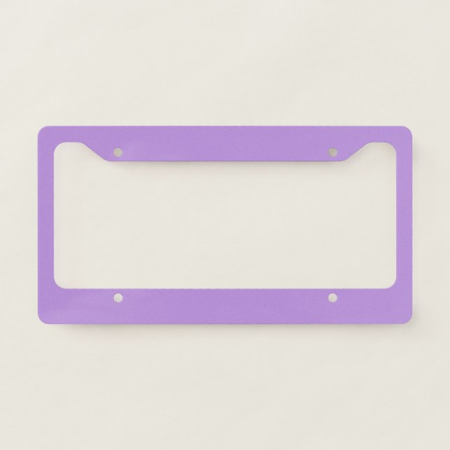 Solid bright lavender license plate frame (Front)