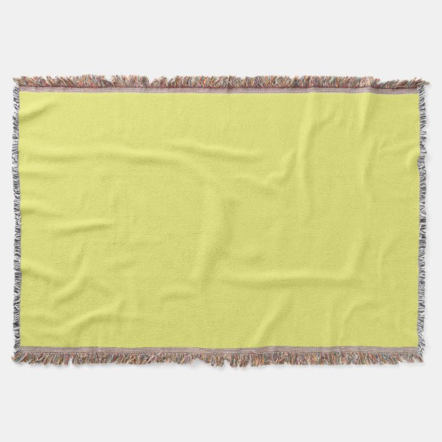 Solid Bright Lemon Yellow Throw Blanket  (Front)