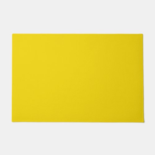 Solid bright lightning yellow doormat