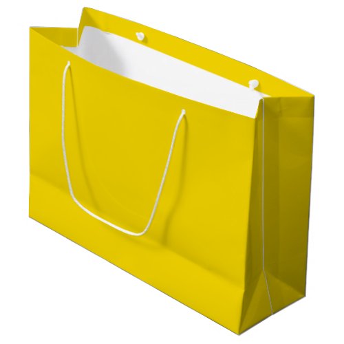 Solid bright lightning yellow large gift bag