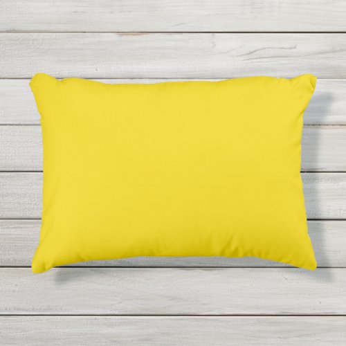Solid bright lightning yellow outdoor pillow