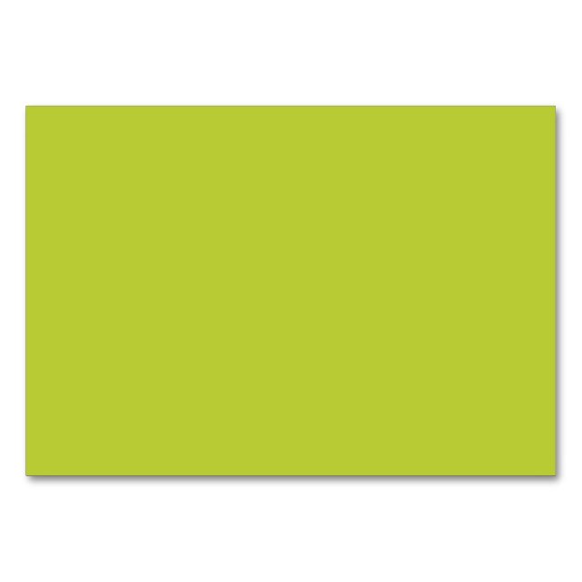 Solid Bright Lime color Table Number (Front)