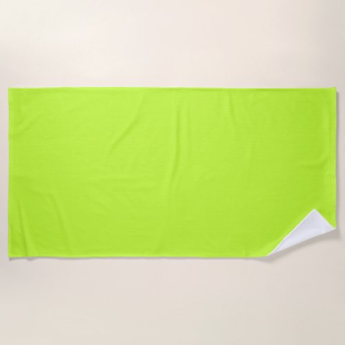 Solid bright lime light green beach towel