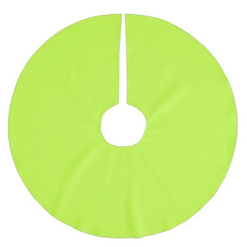 Solid bright lime light green brushed polyester tree skirt