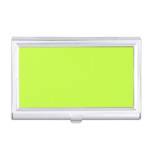 Solid bright lime light green business card case