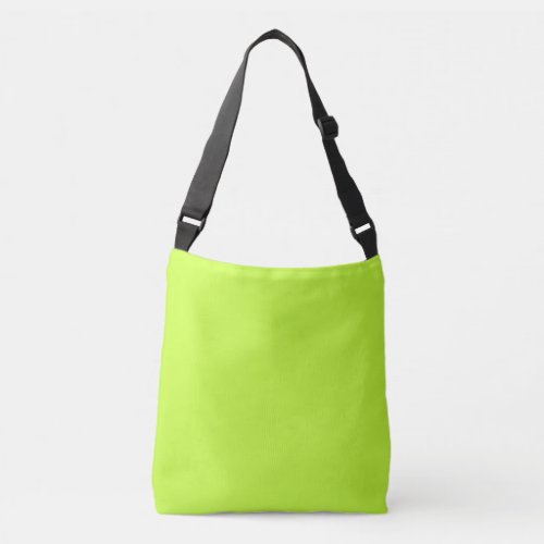 Solid bright lime light green crossbody bag