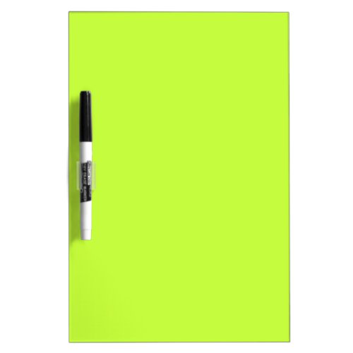 Solid bright lime light green dry erase board
