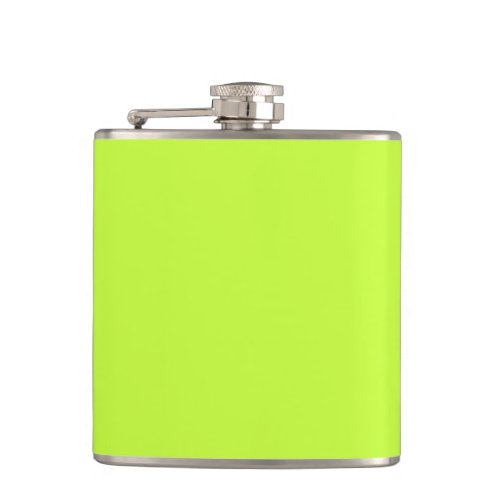 Solid bright lime light green flask