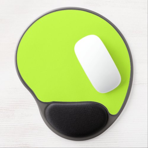 Solid bright lime light green gel mouse pad