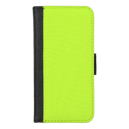 Solid bright lime light green iPhone 87 wallet case