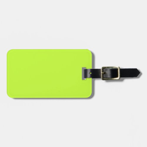 Solid bright lime light green luggage tag