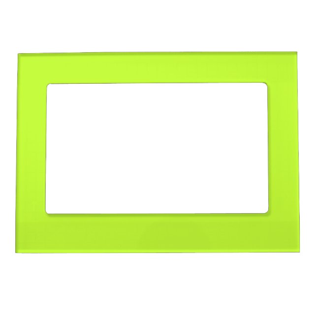 Solid bright lime light green magnetic frame (Front)