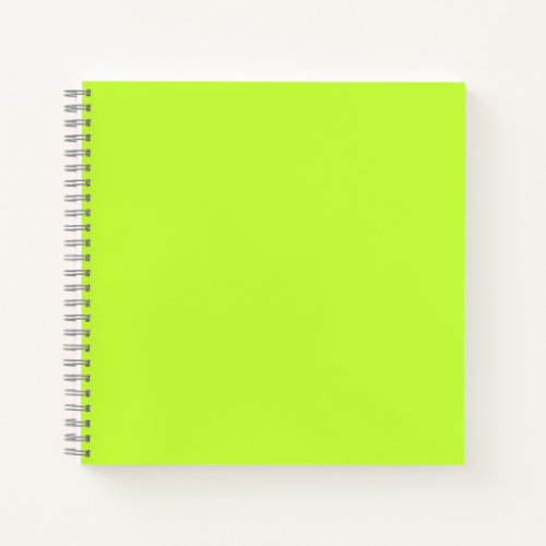 Solid bright lime light green notebook