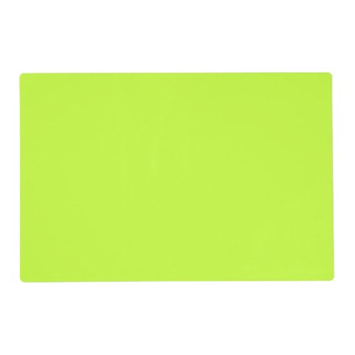 Solid bright lime light green placemat