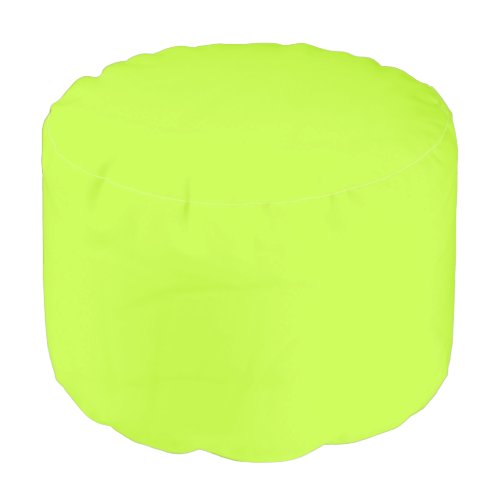 Solid bright lime light green pouf