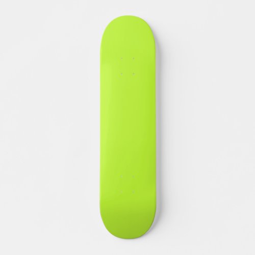 Solid bright lime light green skateboard