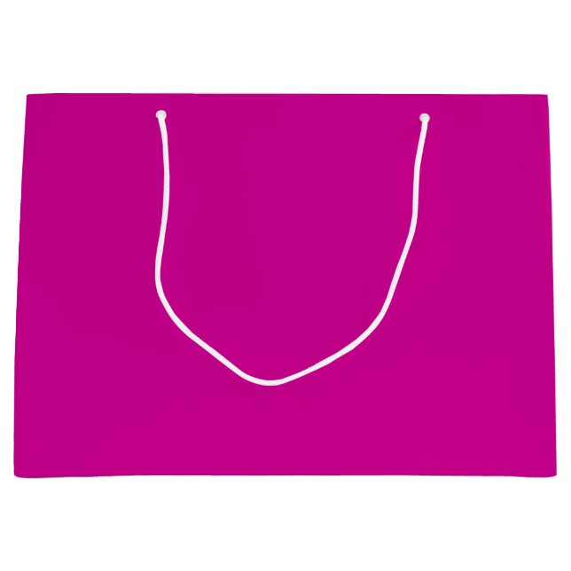 Solid Bright Magenta Large Gift Bag (Front)